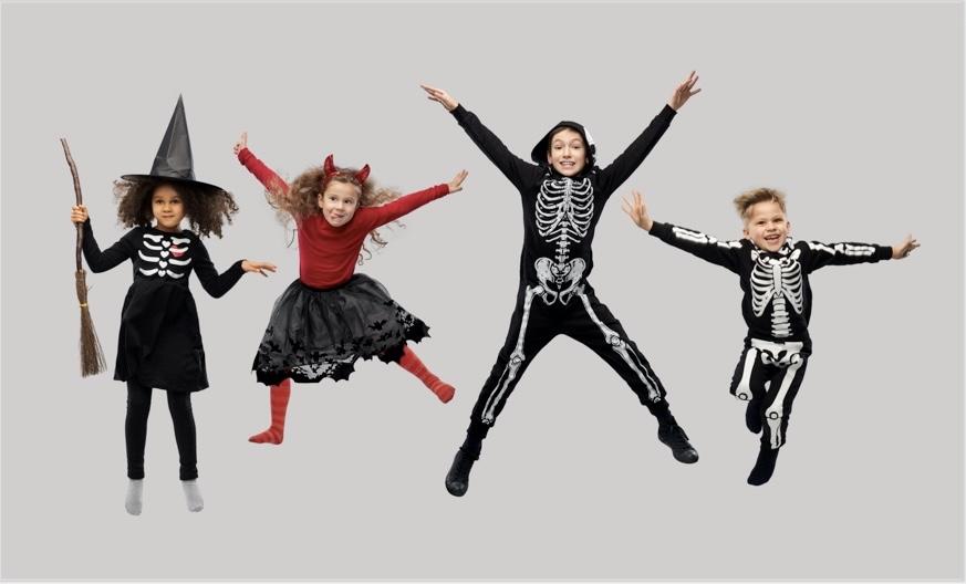 Children in Halloween Costumes